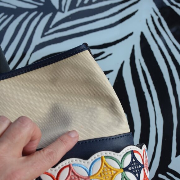 Tory Burch Multi Color Embroidery Tote - Picture 6 of 11